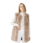 China Suppliers Customize High Quality Soft Women Fake Fur Vest Wholesale Fashion Faux Fur Vest For Ladies
