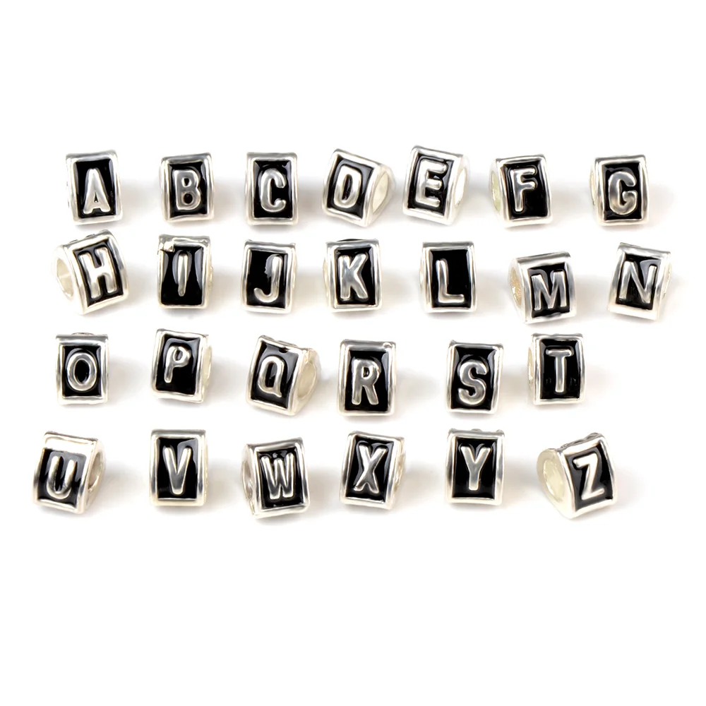 Big Hole Alloy Antique Silver Plated Black Oil Letter Alphabet Beads for European Bracelet Jewelry
Big Hole Alloy Antique Silver Plated Black Oil Letter Alphabet Beads for European Bracelet Jewelry