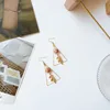 Latest new fashionable jewelry hollow triangle leave drop earrings for women girls