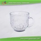 Crystal Glass Tea Coffee Cup Set With Saucer With Handle Wholesale