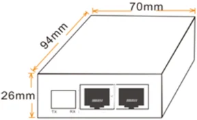 20km Power Over Ethernet POE Switch , RJ45 SFP 2 Port POE Ethernet Switch