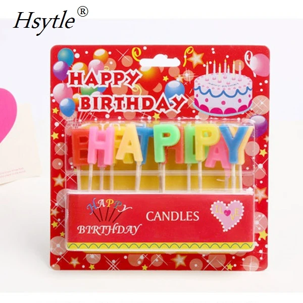 happy birthday english letters craft candle happy box candles