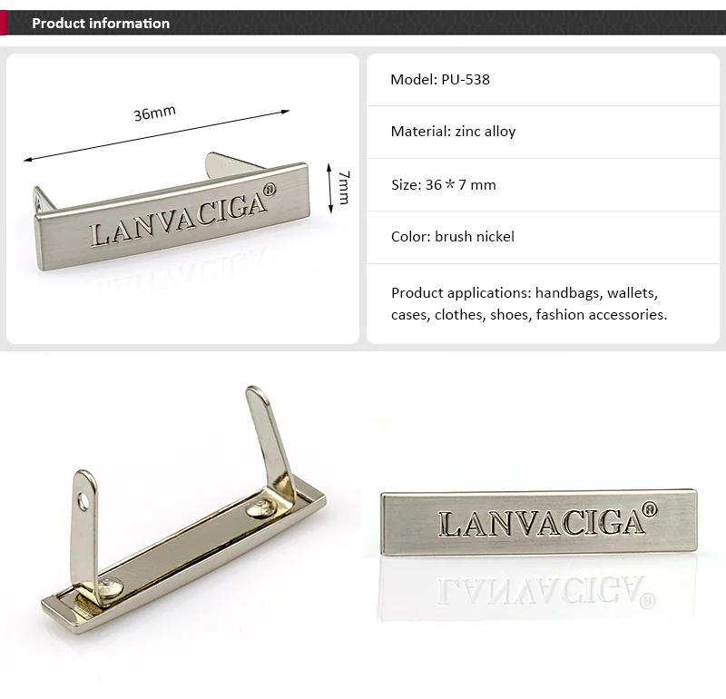 Metal Logo For Bags