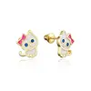 Alibaba wholesale jewelry silver 925 hello kitty stud earrings with enamel