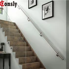 Handrail balustrade glass stairs price round tube wall mount bracket stairs railing designs in steel
