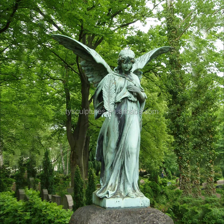Life Size Bronze Winged Angel Statue - Art & Collectible