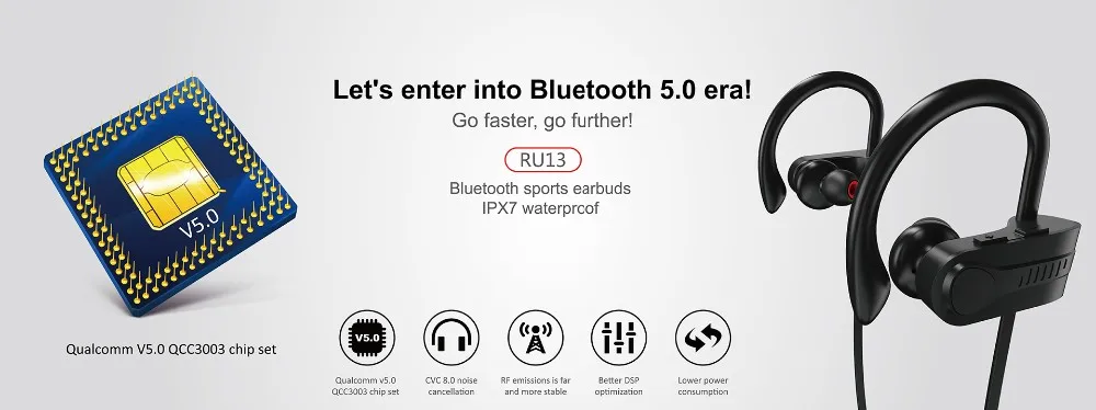 Made in China Sport Wireless Bluetooth Earphone for Smartphone Unique Product Brand RU13 - ANKUX.COM