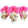 3 pack Cake decoration Violin Angels Liquid Silicone Cake Mold Pastry Mould Jello Pudding Chocolate Molds