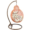Popular hand-made outdoor wicker hanging chair egg shape swing chair for garden