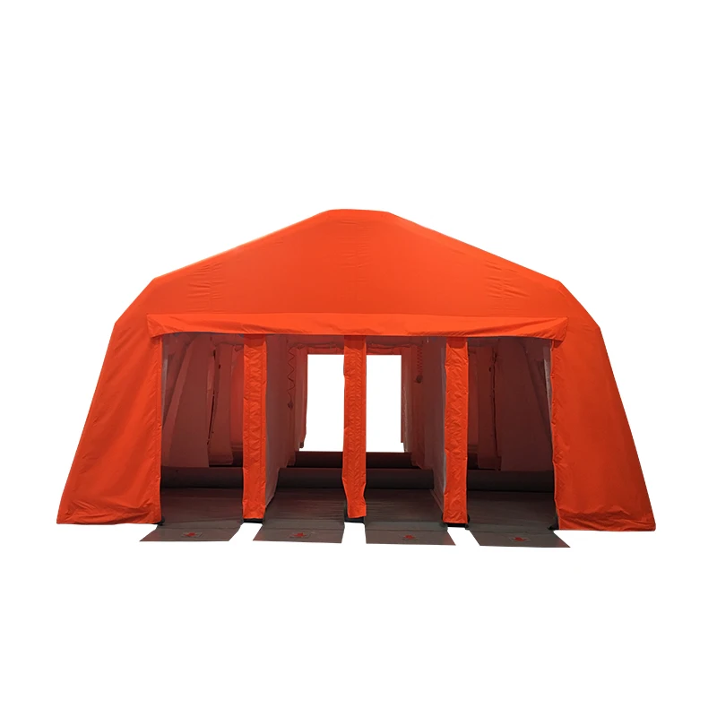 large orange pvc military army inflatable emergency relief tent for outdoor