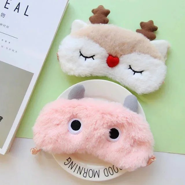 eye mask with lovely 3d cute rabbit or koala face soft eye bags