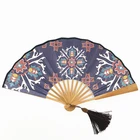 Custom Printed Fabric Bamboo Folding Hand Fan