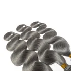 Beautiful Cuticle Aligned Hair Bundles Grey Body Wave Unprocessed Brazilian Hair Weaving