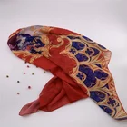 Wholesale custom Islamic plain crinkle chiffon stock hijab pearl head scarf muslim woman