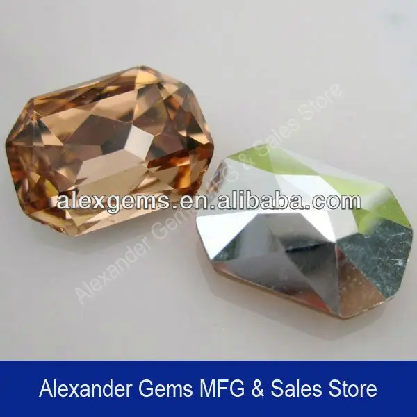 square flat back gem stone