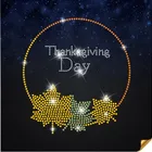 With Free Sample Crystal Turkey Bling Crystal Thanksgiving Day Turkey Iron On Rhinestone Transfers Motifs For Clothes