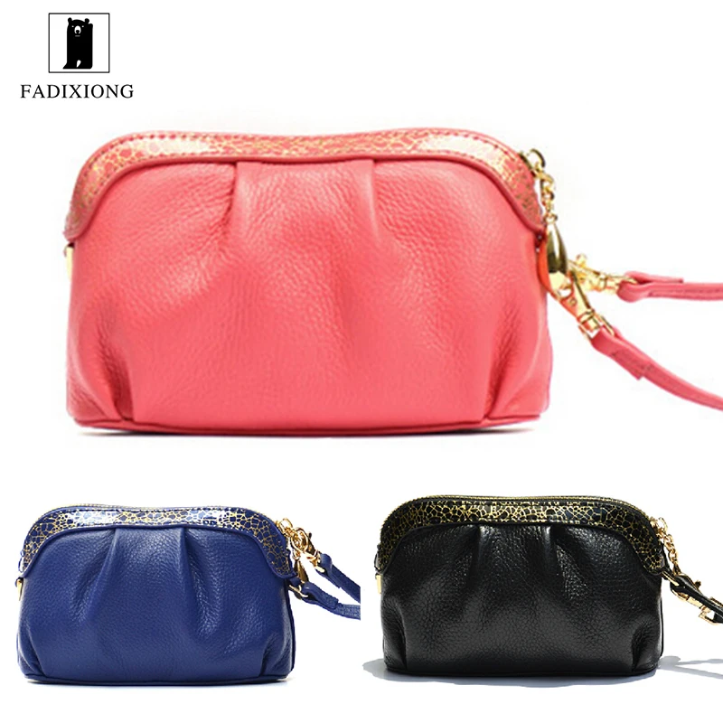 2015 Genuine Leather women evening clutch bags 24 Kinds Of Color Famous Brand Fashion handbag Youth Ladies Designer korea bag