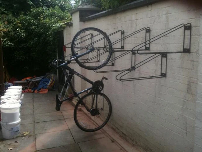 Portable wall mounted bike rack