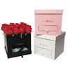 Square cube paper packaging flower gift box with drawer