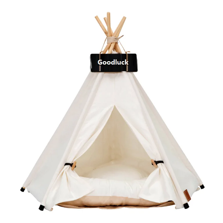 Luxury Foldable Cotton Fabric Pet Tent Dog Teepee Portable Outdoor Foldable Pet Tent
Luxury Foldable Cotton Fabric Pet Tent Dog Teepee Portable Outdoor Foldable Pet Tent