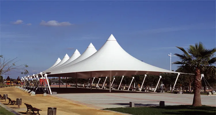 PTFE Tensile Membrane Architecture Tensile Shade Structures 