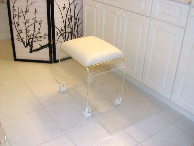 Acrylic Bathroom Vanity Chair
