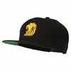 Low profile custom cheap flat brim private label snapback hat with green under brim