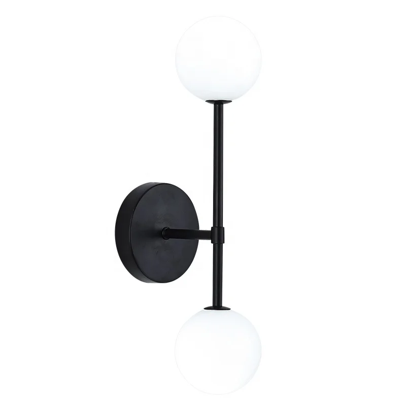 2021 Modern simple fancy black double clear glass head e27 led wall lamp for bedroom hallway lighting decoration, Black+gold
2021 Modern simple fancy black double clear glass head e27 led wall lamp for bedroom hallway lighting decoration, Black+gold