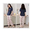 Ready to ship comfortable cotton sleep clothes short pajama set for ladies