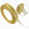 Cheap 5 Rolls 0.24 Inch Gold Tulle Rolls Fabric for Gifts Wrapping Decoration DIY