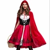 Halloween Costumes For Women Sexy Cosplay Little Red Riding Hood Fantasy Game Uniforms Fancy Dress Outfit Party Decorations 2Pc