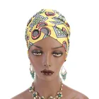 New Fashion Women Multi Usage African Tube Turban Print Long Head Wrap Headscarf Floral Africa Headwrap TJM-216/A