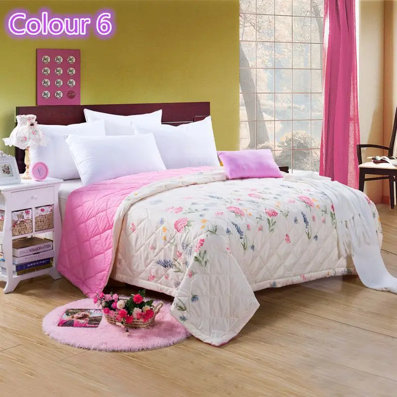 2016 lovely Cartoon Style summer Comforter quilts blanket/pink Smile design/twin full queen king size quilts