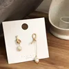 Earings For Women 2019 Korean 925 Silver Needle Pearl Plated Gold Material