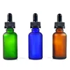 High quality free samples 5ml 10ml 15ml 20ml 30ml 50ml 100ml frosted amber green blue glass dropper bottle