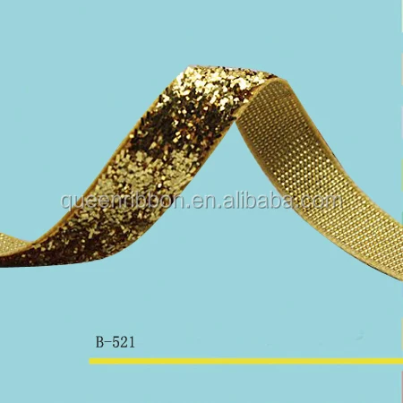 1'' (25mm) Stretch glitter metallic tape, Gold;golden brown 
1'' (25mm) Stretch glitter metallic tape, Gold;golden brown