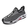 Breathable knitted mesh upper PU sole 2019 hot sale men sports shoes fishing net casual shoes