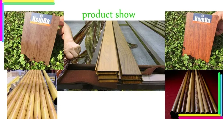 Wood Grain effect Transfer powder aluminium profile Powder Coating spray paint