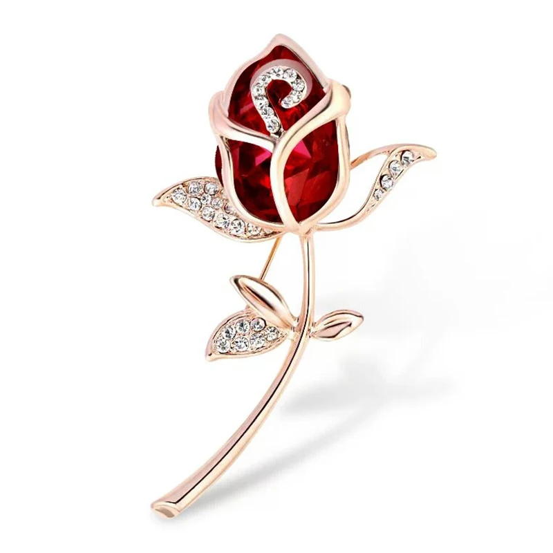 Hot Sale Red And Blue Crystal Rose Brooch For Women Newest Design Flower Blossom Shape Female Collar Pin Dinner Party Gift, Red blue
Hot Sale Red And Blue Crystal Rose Brooch For Women Newest Design Flower Blossom Shape Female Collar Pin Dinner Party Gift, Red blue