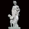 Custom Grand Life Size Stone Carving Statue Marble Figure Sculpture Of Nude Mother And Child Son