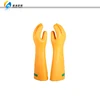 Insulated Safety 10KV 20KV electric insulating nature rubber gloves with Straight Cuff