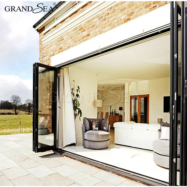 Competitive price how clean aluminum accordion images folding doors with dimensions