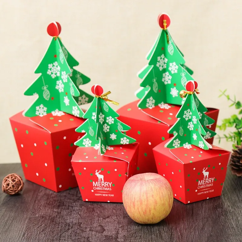 christmas tree shaped paper candy box gift boxes