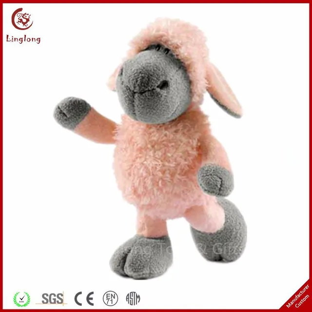 design plush red sheep toy soft stuffed cartoon lamb doll cuddly