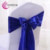 Cheap price fashion plain satin Chair sash blue for wedding banquet christmas / damask chair cover sashes tie styles wholesale