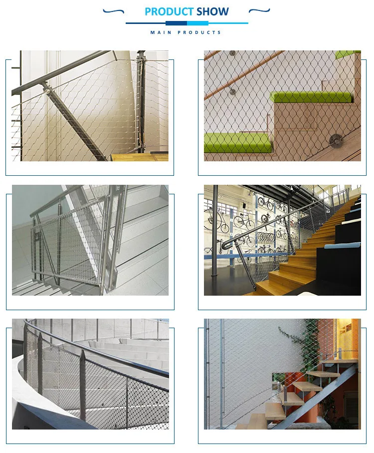 stainless steel fence mesh decorative balustrade wire rope fence