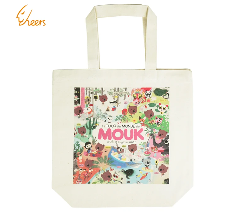 shopping laminated printing cheap promotion fashion cotton bag