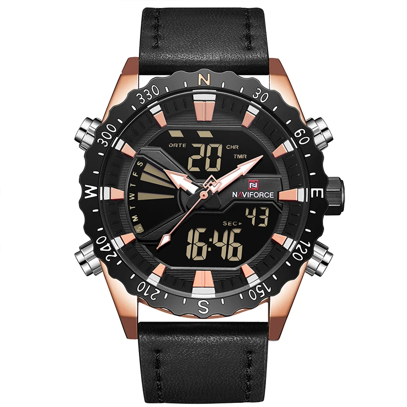 Brand NAVIFORCE 9136 Men Military Sports Watches Men's Quartz Analog Digital Clock Man Leather Wrist Watch Relogio Masculino
Brand NAVIFORCE 9136 Men Military Sports Watches Men's Quartz Analog Digital Clock Man Leather Wrist Watch Relogio Masculino