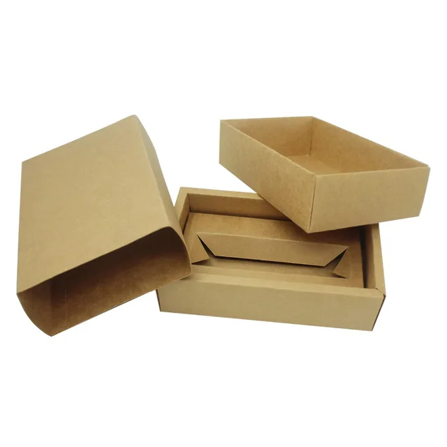recycled small folding kraft gift paper box paper packaging box