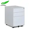 Hot sale metal office furniture hon filing cabinet cold rolled white vertical 3 drawer movable storage pedestal cupboard